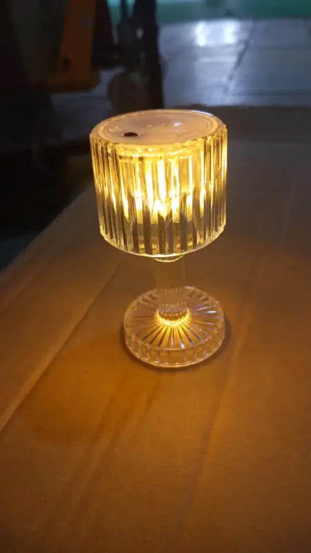 Portable Crystal LED Table Lamp Elegant Decorative Light