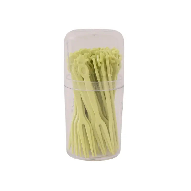 Plastic fruit forks cake dessert forks mini forks - Durable Plastic, Compact Mini Size