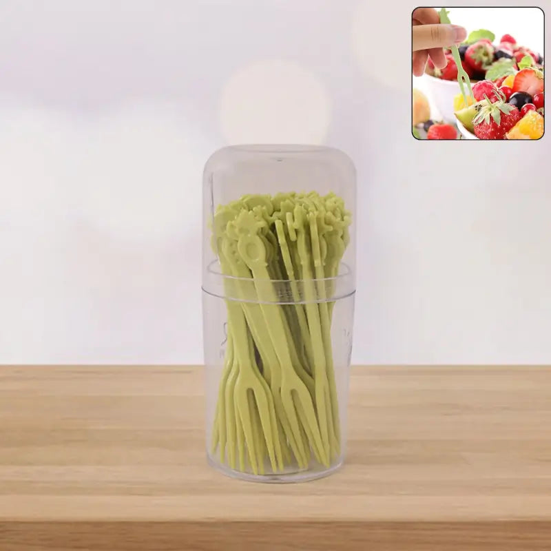 Plastic fruit forks cake dessert forks mini forks - Durable Plastic, Compact Mini Size