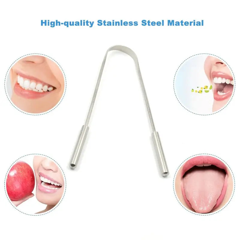 Tongue Cleaner For Kids & Adults | Tongue Scraper For Bad Breath, Maintain Oral Hygiene for Daily Use | for Fresh Breath & Bacteria Removal | Improved Taste (Steel, Copper, Tongue Cleaner / 1