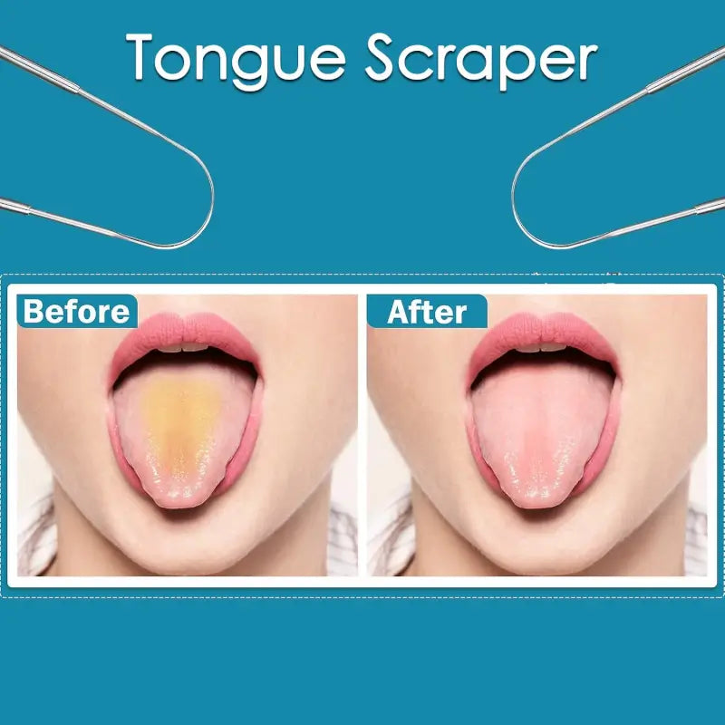 Tongue Cleaner For Kids & Adults | Tongue Scraper For Bad Breath, Maintain Oral Hygiene for Daily Use | for Fresh Breath & Bacteria Removal | Improved Taste (Steel, Copper, Tongue Cleaner / 1