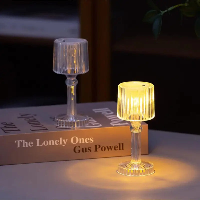 Portable Crystal LED Table Lamp Elegant Decorative Light