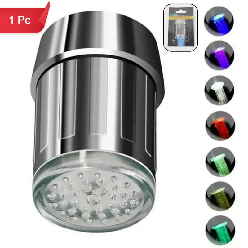 Multi-Color Changing LED Faucet Light Adapter for Bathroom & Kitchen Sink  Energy Saving, Easy Installation, No Battery Required (1 Pc)